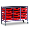 Treble Trolley with Trays 725mm High